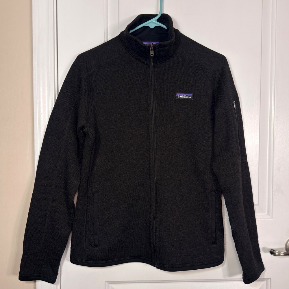 Patagonia Better Sweater Full Zip Fleece Jacket Black Heather Women Size M